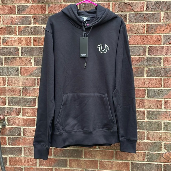 True Religion Other - NWT True Religion Black Sunset Pullover Hoodie sz XL NICE!